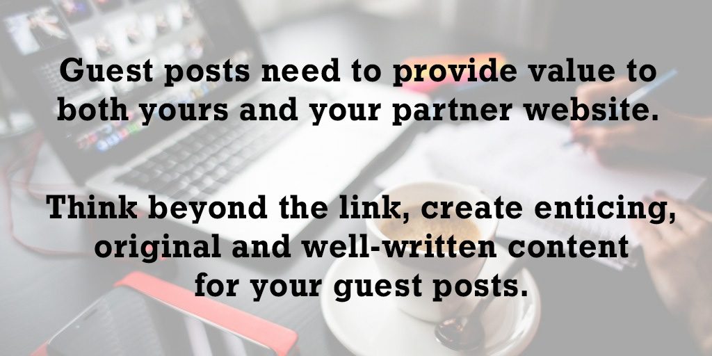 think beyond the link when guest blogging