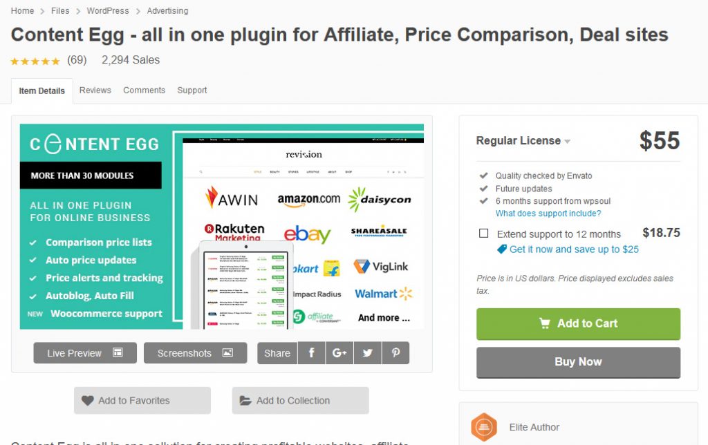 Content Egg price comparison product comparison WordPress plugin